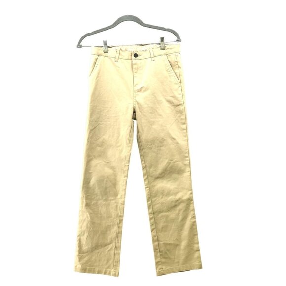 Old Navy Boys Size 14 Chino Pants Beige Straight Leg Adjustable Waist - Picture 1 of 7